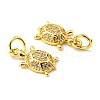 Rack Plating Brass Micro Pave Cubic Zirconia Charms KK-D036-16G-3