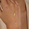 Stylish Stainless Steel Infinity Cross Lariat Necklaces for Women ZU1634-2