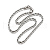 Non-Tarnish 304 Stainless Steel Rope Chain Necklaces X-NJEW-F226-03P-06-3