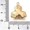 Brass Micro Pave Clear Cubic Zirconia Pendants KK-U065-02B-G-3
