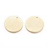 Ion Plating(IP) 304 Stainless Steel Pendants STAS-I124-03A-G-2