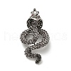 Snake Rhinestone Brooch Pin JEWB-A034-08AS-1
