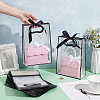 BENECREAT 24Pcs Rectangle PVC Gift Bags with Hole Handle for Candy ABAG-BC0001-64-3