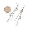 304 Stainless Steel Tassel Dangle Earrings for Women EJEW-JE06399-01-4