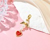 2Pcs Angel ABS Plastic Imitation Pearl Pendant Decorations HJEW-JM02859-4