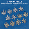 Unicraftale 12Pcs 2 Colors 201 Stainless Steel Pendants STAS-UN0059-74-4