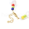 Natural Pearl and Colorful Porcelain Beaded Bracelet Making KK-F892-16G-3