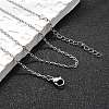Non-Tarnish 304 Stainless Steel Cable Chain Necklace X-STAS-T040-PJ204-50-4