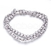 Electroplated Non-magnetic Synthetic Hematite Beads Strands G-P392-I07-1