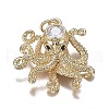 Brass Micro Clear & Black Cubic Zirconia Pendants X-ZIRC-F120-067G-1