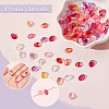 AHADERMAKER 140pcs 7 colors Transparent Glass Charms GLAA-GA0001-66-3