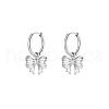 Stainless Steel Bowknot Dangle Earrings UM1027-2-1