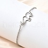 201 Stainless Steel Elephant Link Bracelets BJEW-B128-02P-3