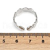 Brass Adjustable Cuff Rings for Women RJEW-B132-01A-P-5