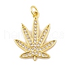 Rack Plating Brass Micro Pave Cubic Zirconia Pendants KK-K367-05G-02-1