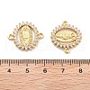 Rack Plating Brass Micro Pave Clear Cubic Zirconia Religion Virgin Mary Connector Charms KK-H449-61G-05-NR-3