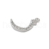 Rack Plating Brass Micro Pave Clear Cubic Zirconia Pendants KK-A224-03D-P-2