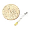 Faceted Round Natural Quartz Crystal & Gold Rutilated Quartz & Yellow Opal Beaded Pendants PALLOY-JF03529-04-4