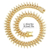 Brass Crystal Rhinestone Thorns Spike Cuban Link Chain Necklaces for Men FS-WG31A8F-03-3