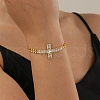 Elegant European and American Style Brass Leaf Link Chain Bracelets CY4061-1-2