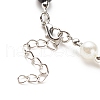 Alloy Yin-yang Charm Necklace with Plastic Imitation Pearl Beaded for Women NJEW-JN03914-5