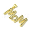 Mother's Day Real 18K Gold Plated Brass Micro Pave Cubic Zirconia Pendants KK-H472-06C-G01-2