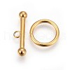 304 Stainless Steel Toggle Clasps STAS-I100-02G-1