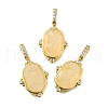Brass Micro Pave Cubic Zirconia Pendants KK-S523-019G-B-1