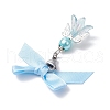 Angel Glass Pearl Beads & Acrylic Pendant Decorations HJEW-JM03184-02-6