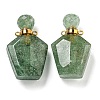 Faceted Natural Green Strawberry Quartz Pendants G-A225-01B-G-1