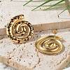 304 Stainless Steel Enamel Stud Earrings EJEW-Z084-15G-03-2