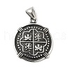 304 Stainless Steel Manual Polishing Pendants STAS-G274-13AS-1