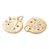 Brass with Cubic Zirconia Pendants KK-K333-57G-2
