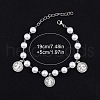 Vintage Stainless Steel Flat Rouud with St. Benedict Charm Bracelets RY1867-4