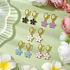 Alloy and Enamel Hoop Earrings EJEW-JE06097-2