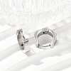 304 Stainless Steel Polishing Effect Hoop Earrings EJEW-M001-35P-3