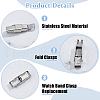DICOSMETIC 10Pcs 201 Stainless Steel Watch Band Clasps STAS-DC0015-89-5