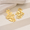 Elegant Brass Flower Stud Earrings OI2799-5