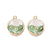 Rack Plating Alloy Enamel Pendants ENAM-N056-414-1