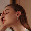 FIBLOOM 60Pcs Wood Stud Earrings Finding EJEW-FI0003-33C-7