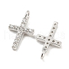 925 Sterling Silver Micro Pave Cubic Zirconia Charms STER-Q190-03P-2