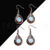 Opalite Teardrop Dangle Earrings EJEW-B055-02R-21-1
