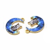 Alloy Printed Pendants PALLOY-D581-04D-2