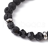 2Pcs 2 Style Natural Mixed Stone Beaded Stretch Bracelets BJEW-JB09773-4