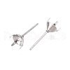 Non-Tarnish 316 Surgical Stainless Steel Stud Earring Setting X-STAS-S117-023B-2