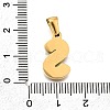 Golden 304 Stainless Steel Pendants STAS-K300-01G-S-3