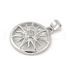 Brass Micro Pave Cubic Zirconia Pendants KK-Z111-01P-2