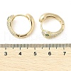 Brass Clear Cubic Zirconia Hoop Earrings EJEW-Q014-28G-5