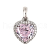 925 Sterling Silver Pave Cubic Zirconia Pendants STER-C015-01B-02-1