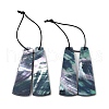 2Pcs Natural Black Lip Shell Pendants FIND-Z079-01D-1